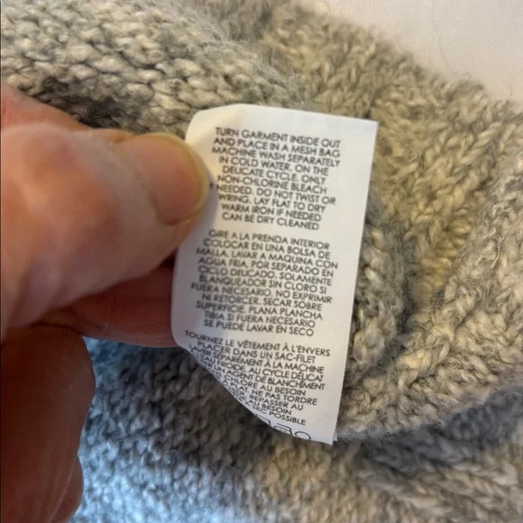 CAbi Tilt Cardigan Cotton Blend Oversized Sweater Tan and Gray XXS - Picture 11 of 15